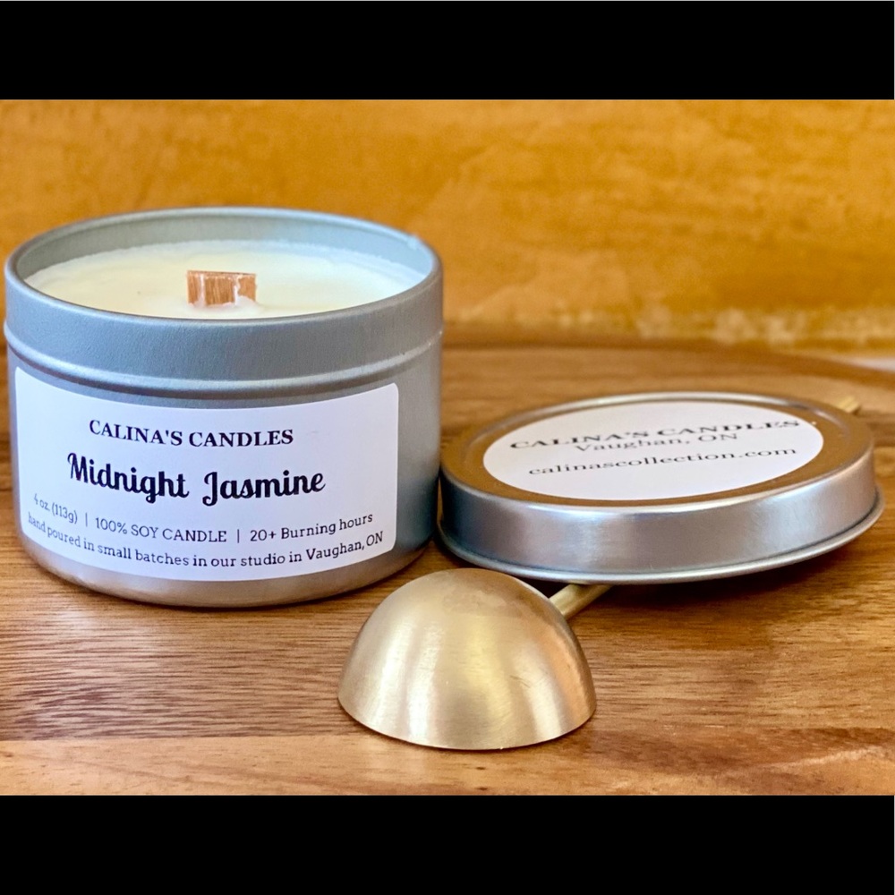 Midnight Jasmine  | Scented Candle | Wooden Wick - Picture 2 of 4